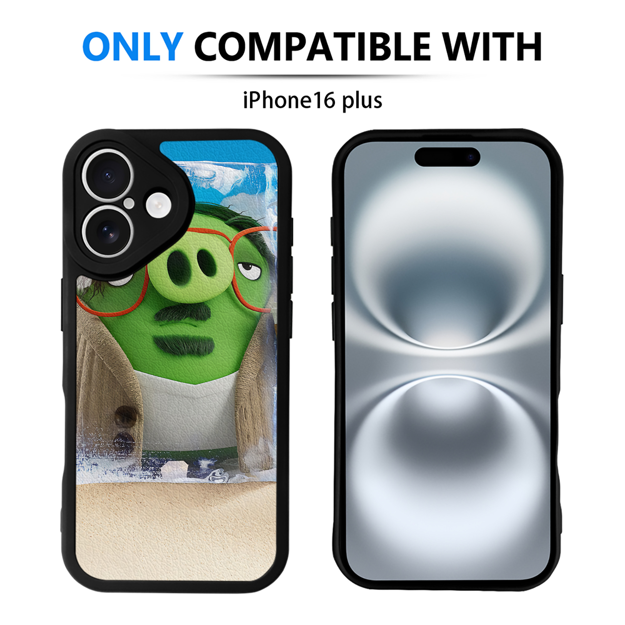 （画像用） Angry Birds アングリーバード 【iPhone 16シリーズ対応】シリコンスマホケース（レザー調） 材質：シリコン